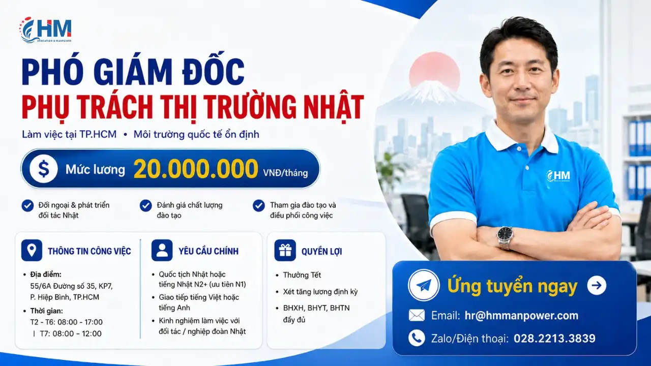 PHÓ GIÁM ĐỐC PHỤ TRÁCH THỊ TRƯỜNG NHẬT
