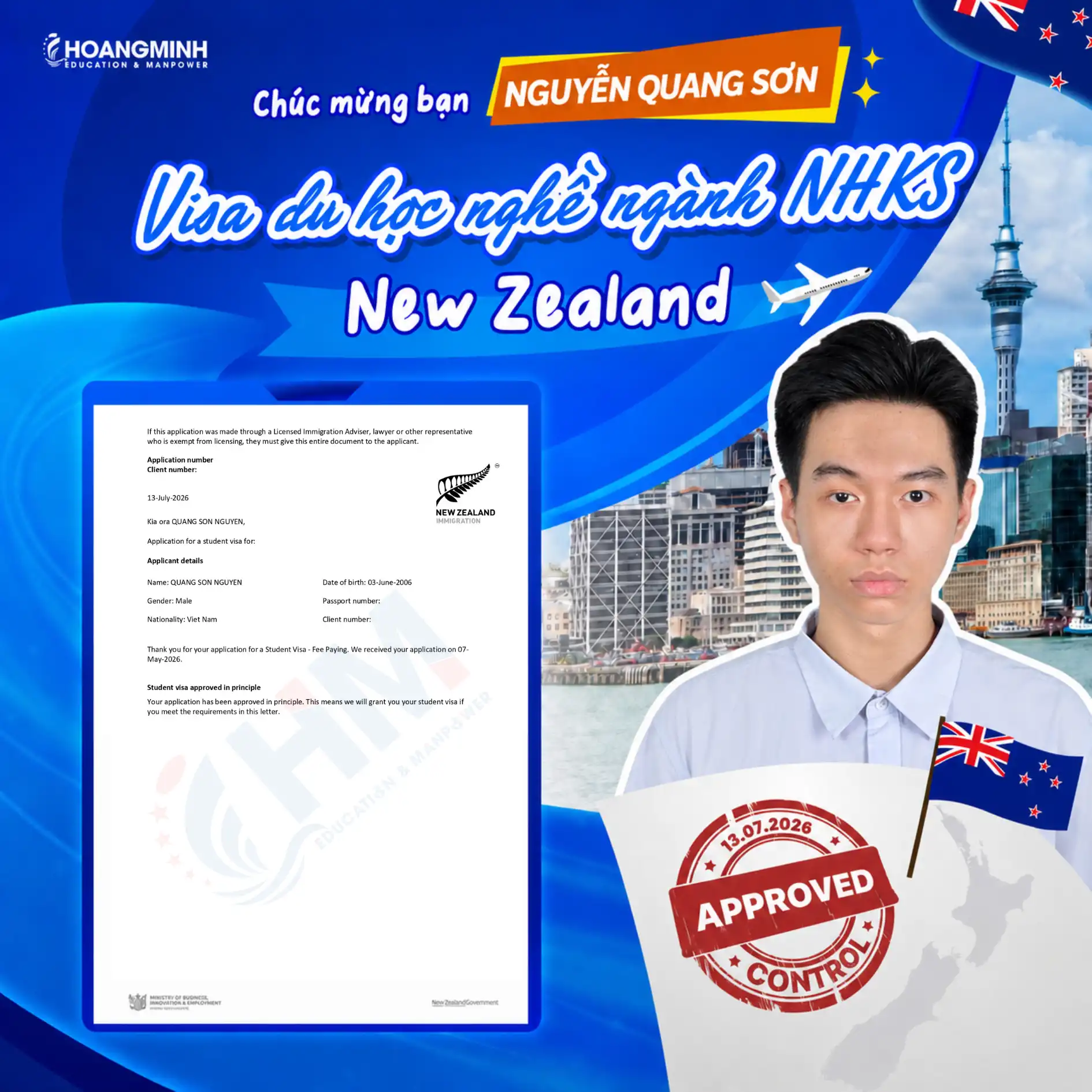 Visa du học nghe new zealand