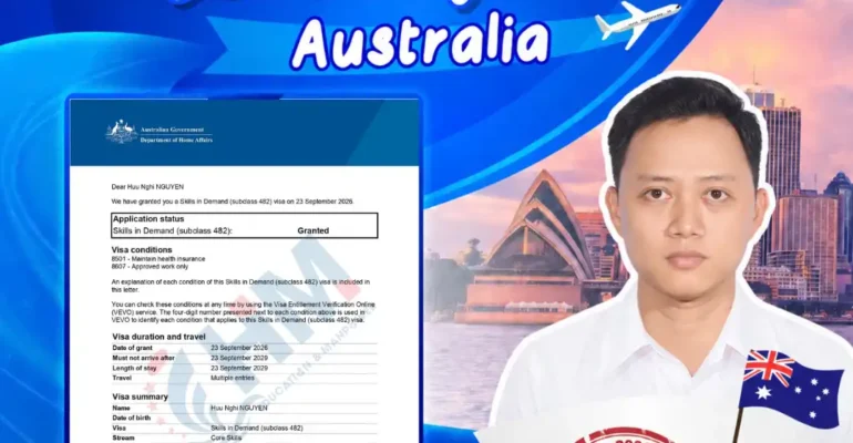 Chúc Mừng Nguyễn Hữu Nghị Chính Thức Đậu Visa 482 Ngành Đá (Stonemason) Tại Australia
