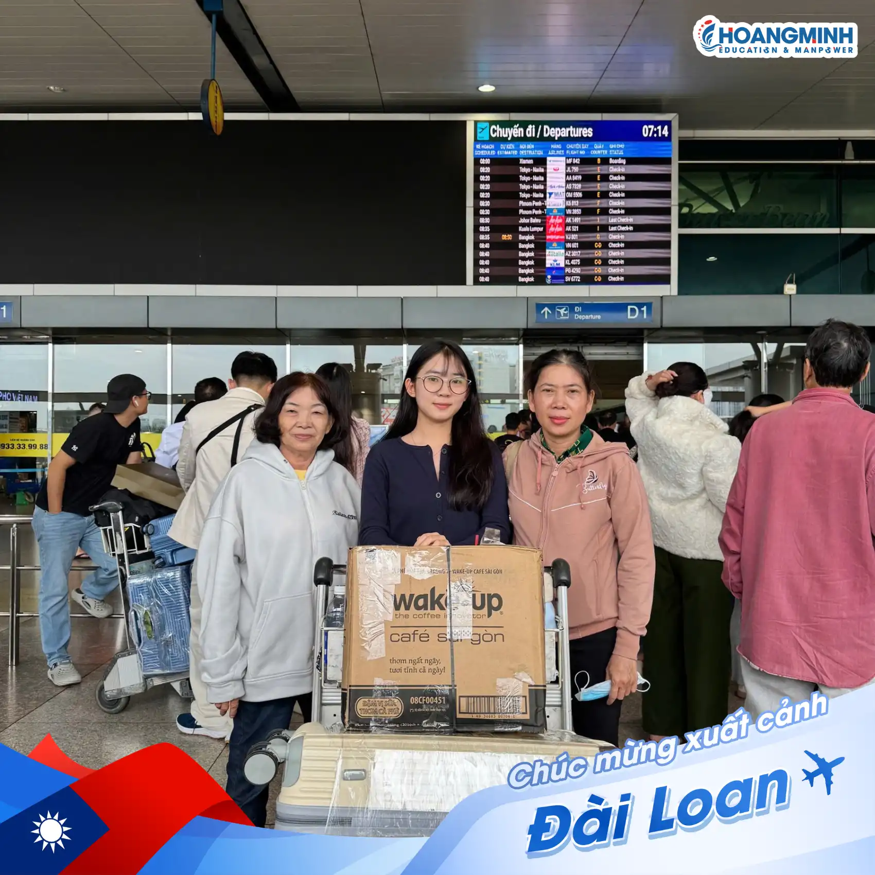 Lê Thị Xuân Linh Chính Thức Xuất Cảnh Sang Đài Loan Hệ 1+4 Tại Trường Hoằng Quang