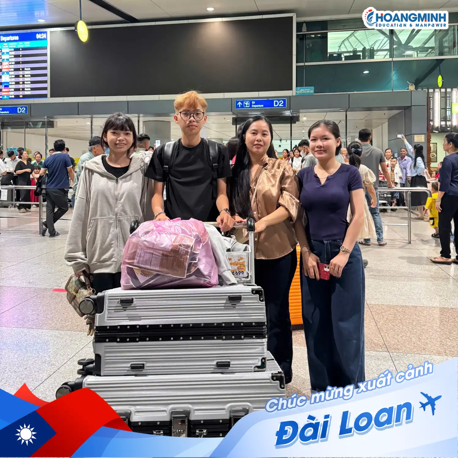 Nguyễn Trung Kiên lên đường du học Đài Loan hệ 1+4 tại Trường Đài Cương